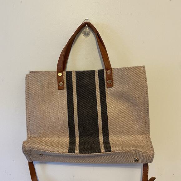 Y2K Custom Canvas ToteBag Crossbody Weekend Handbag Linen FauxLeather Multicolor - Picture 5 of 8